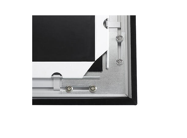 KingPin rammesp. lerret 16:9 170x95,5cm Ryddesalg 77" semsket sort kant