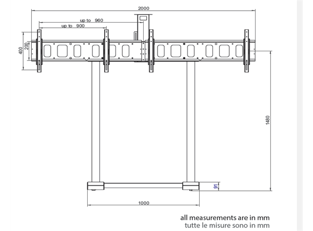 Euromet Scenario Premium max 120 kg, 1x110'' eller 2x55"