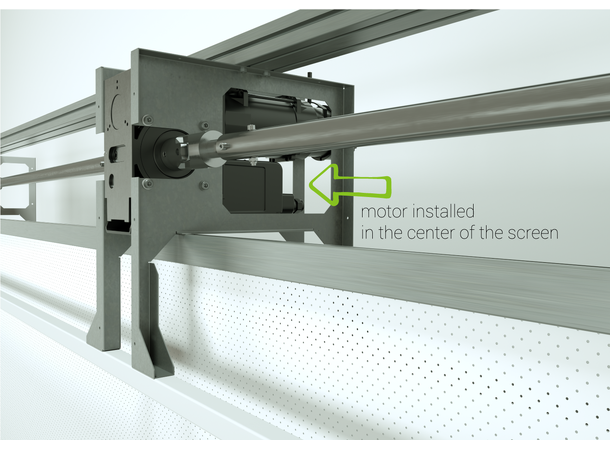 Screenline Maximillian  900x563 cm svart kasse, lystett duk