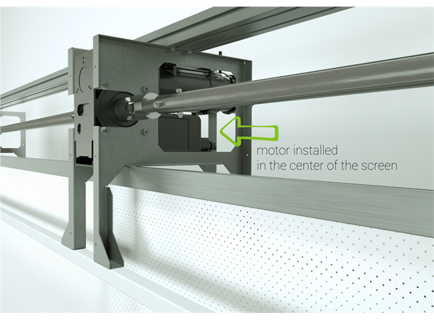 Screenline Maximillian  900x563 cm svart kasse, lystett duk