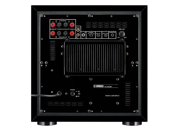 Yamaha 250W aktiv subbass 10'' basselemen, 20–160Hz, auto-standby