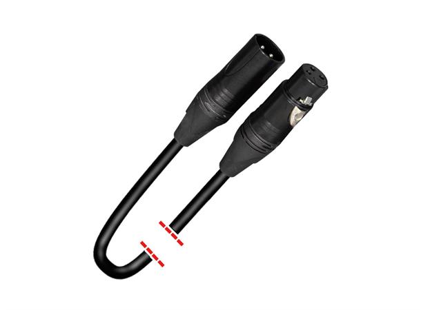 XLR kabel M/F 15meter 3pins, 20x0,12mm