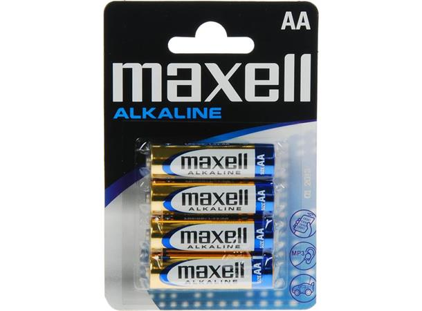 Maxell AA batterier, 4pk Maxell batterier,AA(LR06),Alkaline,1,5V