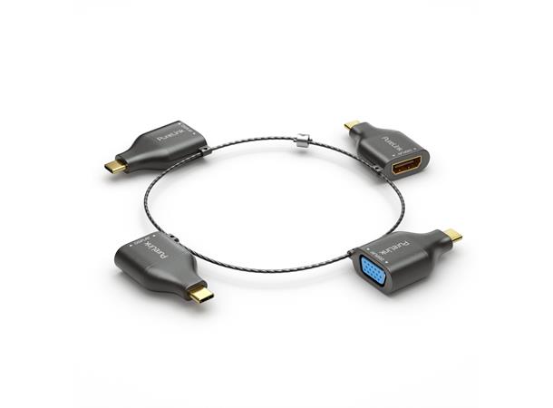 PureLink Adapter Ring Small - 4x USB-C USB-C > VGA/HDMI/miniDP/DP, gold plated