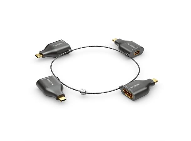 PureLink Adapter Ring Small - 4x USB-C USB-C > VGA/HDMI/miniDP/DP, gold plated