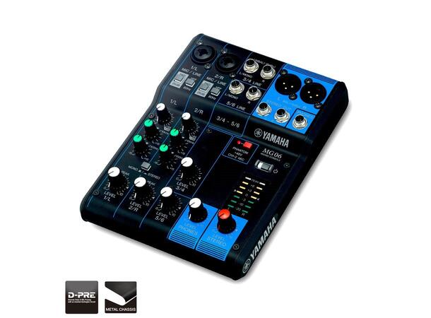Yamaha Analog mixer, max 2 mic/6 Line (2 mono+2 stereo)