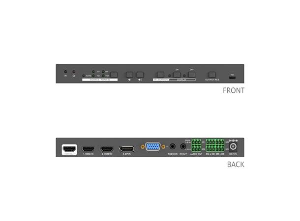 PureTools 4x1 4K Presentation Switcher with Scaler