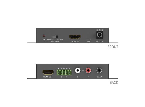 PureTools HDMI audio extractor HDMI Aud. De-Embedder,4K(60Hz 4:4:4)HDR