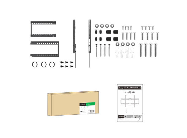 Puremount Wallmount Ryddesalg Max VESA 600X400, 75kg