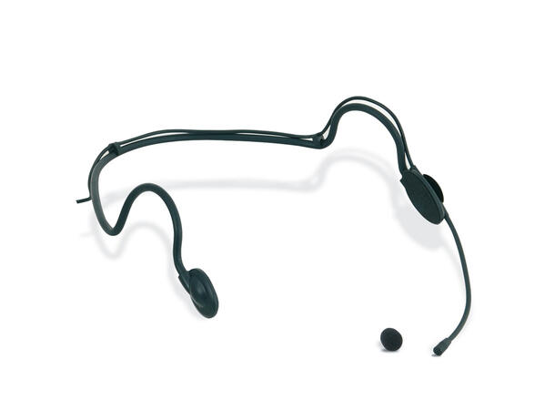 Workpro -  sort hodebøylemikrofon 3pins mini XLR(F), bag, vindbeskyttelse