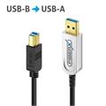 FiberX Serie - USB 3.1 Fiber Optic cable USB-A to USB-B - 20m