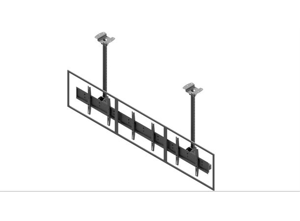 Edbak meny stativ for tak, 3x60" Landskap,600x400VESA,210kg maks