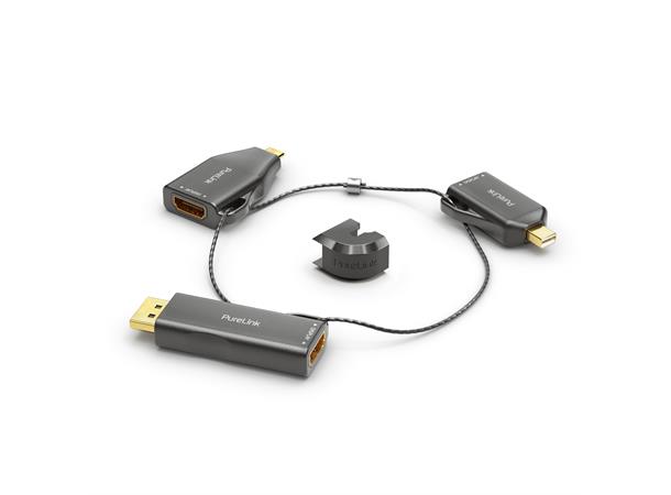 PureLink Adapter Ring Small - 3x HDMI miniDP/DP/USB-C > HDMI, gold plated