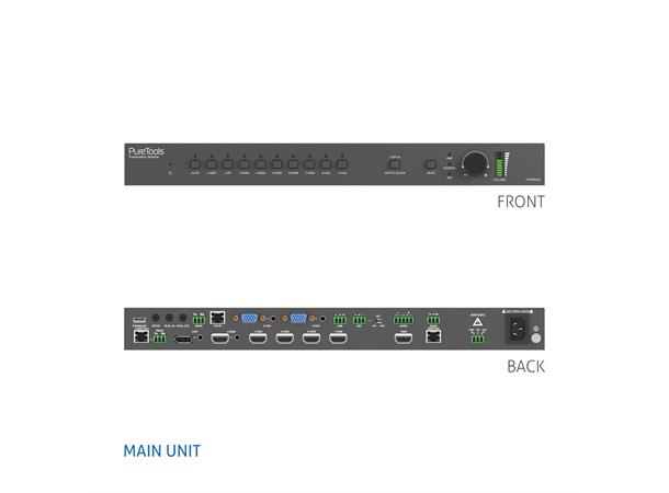 PureTools 9x2 4K Presentation Switcher with Scaler Set