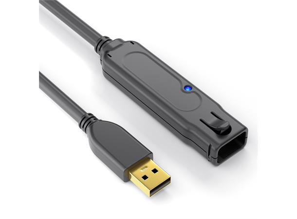 PurelinkUSB 2.0 Extension Cable Active Cable - black - 12.0m