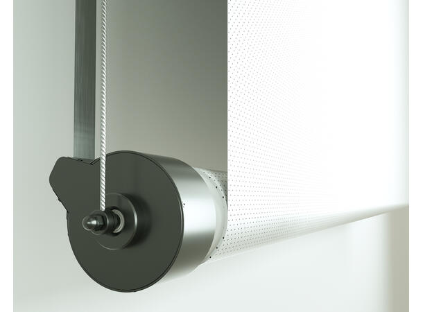 Screenline Maximillian  850x850 cm svart kasse, lystett duk