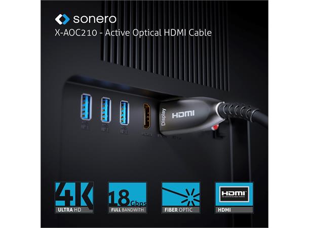 Sonero HDMI Fiber kabel 10mtr