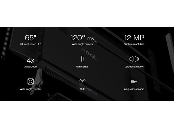 Neat Board for Teams og Zoom MTR videokonferansesystem med 65" touch
