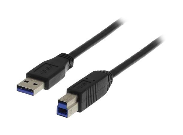 AVP USB 3.0 A - B kabel 3meter USB 3.0, 4,8Gbit/s, bakoverkompatibel