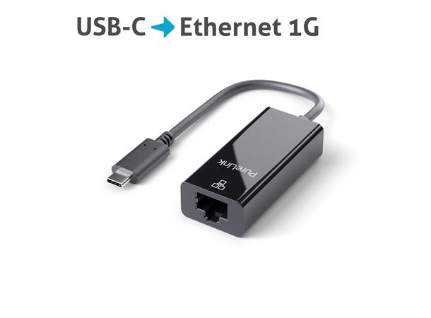 Premium aktiv 1G USB-C til RJ45 Ethernet-portredder/adapter.USB-C v3.2