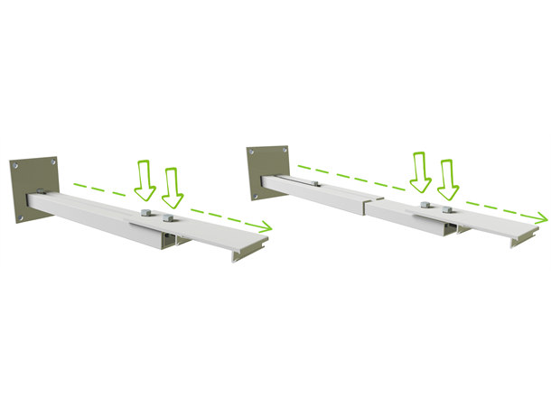 Screenline MOT avstandsbrakett 40-60cm 1 par