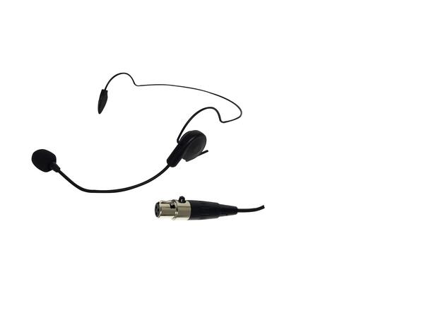 WorkPro - hodebøylemikrofon cardioid 3pins mini XLR(F), sort, vindbeskyttelse