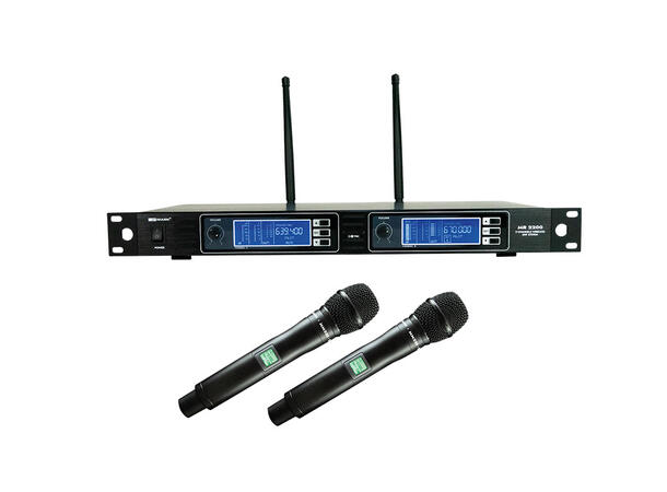 WorkPro - 2CHs mikrofonsystem MR 2200/1 2xhåndholdte mikrofoner, 610 - 640 MHz