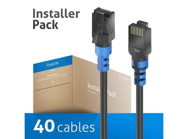 Cat.6a Patch Cable 3M U/UTP 40stk InstallerPack FlexInstall Series Cat.6a