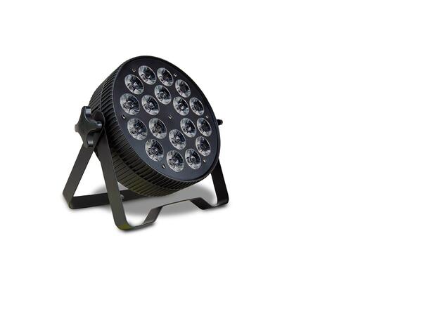 WorkPro - SLIM PAR, RGBWAUV LED 180W Beam angle 25º DMX 10CH 18x10W RGBWAUV