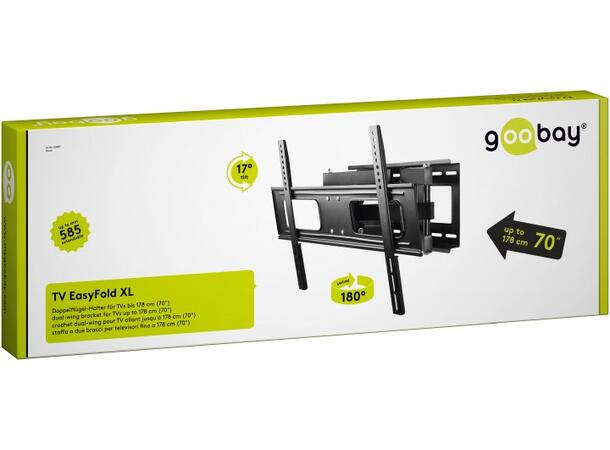 Goobay Basic Wall Mount FULLMOTION 37 to 80" Uttrekk  max. 40 kg
