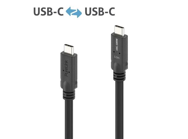 Purelink USB 3.2  Micro Coax USB-C Cable 5Mtr, 10Gbps, 100W