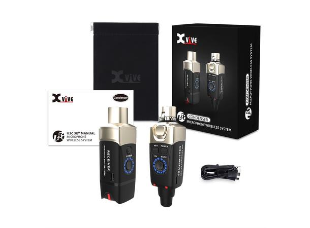 Xvive - U3C Microphone Condenser 2,4GHz XLR WL TX/RX >30m >5t batteri