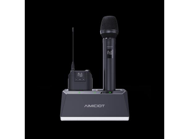 Aimiciot - Charging dock Lade dock for 2 stk mikrofoner