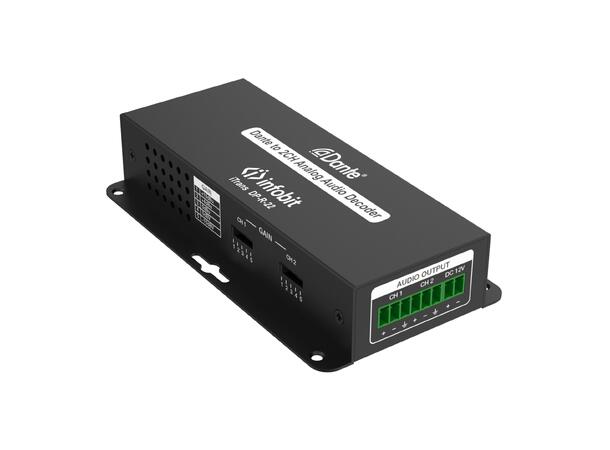 InfoBit - iTrans DP-R-22 Dante 2x Analog audio output