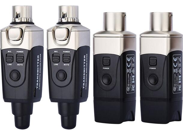 Xvive - U3D PA WL Stereo System XLR WL 2xTX/RX >30m >5t batteri