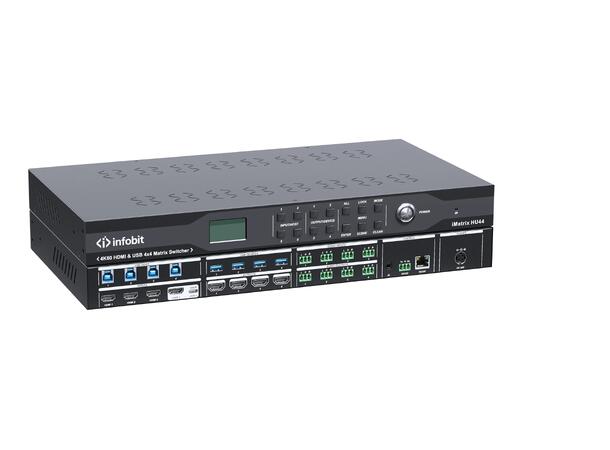 InfoBit - iMatrix HU44 USB/HDMI matrix 4×4HDMI-4× 4USB-8×8audio/ matrix