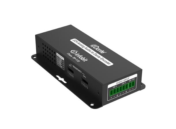 InfoBit - iTrans DP-T-22 Dante 2x Analog audio input