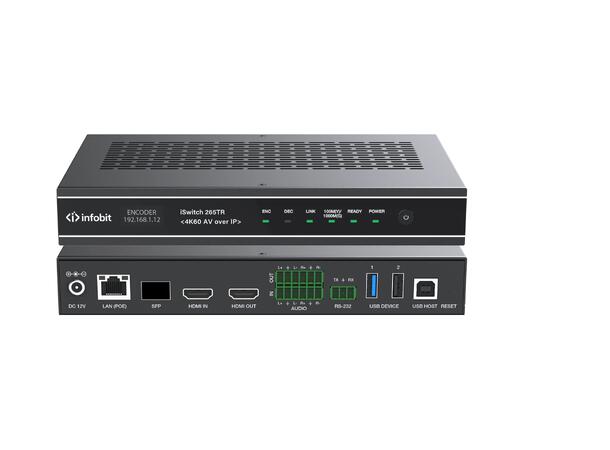 InfoBit - iSwitch 265TR - Transceiver Enc/Dec - KVM - 4K60HZ 1G Nettverk