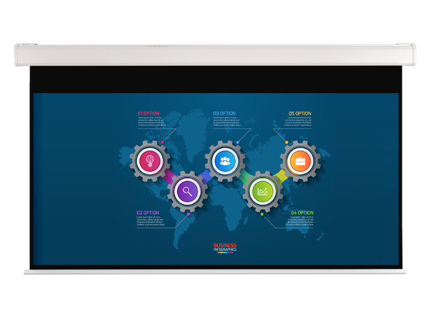 Screenline MOT EVO 16:9 290x163 Hvit kasse