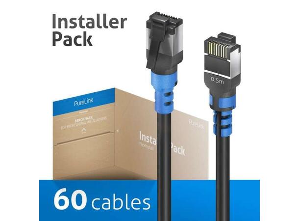 Cat.6a Patch Cable 0,5M S/FTP 60stk InstallerPack FlexInstall Series Cat.6a
