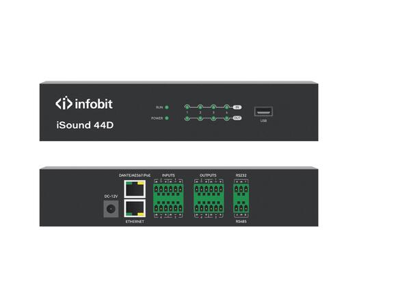 InfoBit - iSound 44D 4x4 Dsp Dante Dante 4×4,AEC,AFC,AGC,AMC,ANS