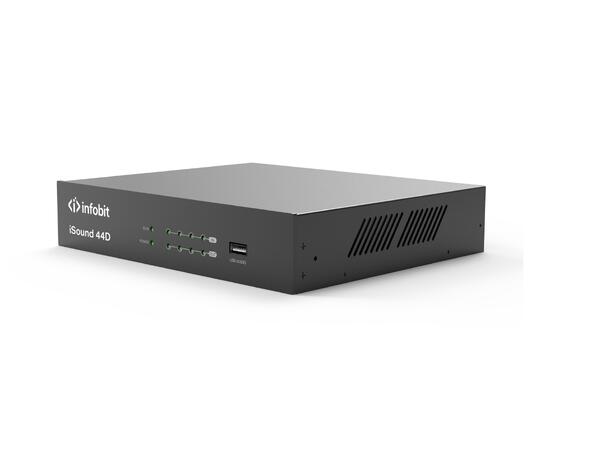 InfoBit - iSound 44D 4x4 Dsp Dante GPI/O Dante 4×4,AEC,AFC,AGC,AMC,ANS