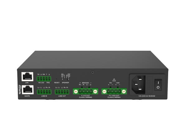 InfoBit - iSound PAD150 2x75W Forsterker Dante 2CH amp 2x75w 4O/8O/70V/100V