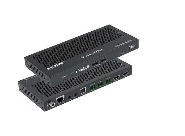 InfoBit - iSwitch 2000R RX Decoder HDMI 4K30 JPEG 2000 AVoIP Decoder, KVM