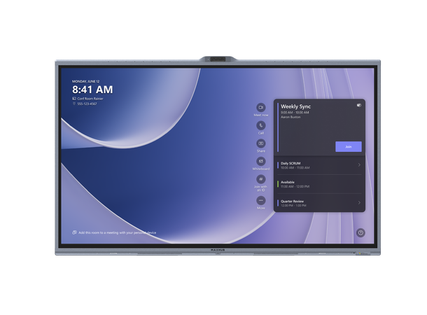 MAXHUB V865T 86" MTR Interactive Touch 50MP, 40W høytaler, 16 Beam Mic.