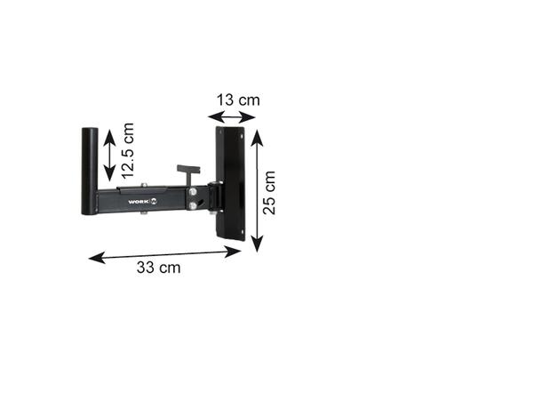WorkPro - Wallmount bracket 45 KG 2 axes of rotation, pairs