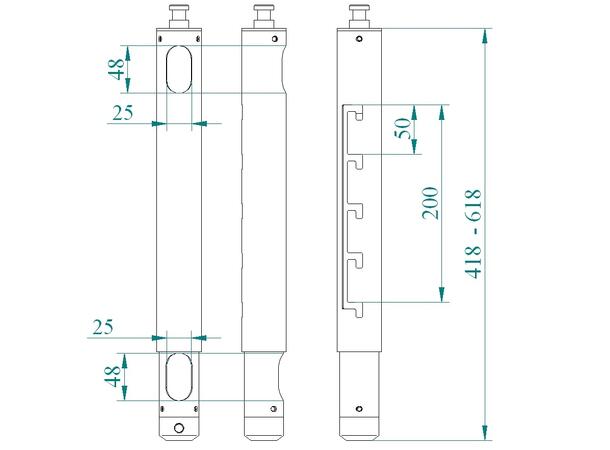 Euromet 180-230 mm forlenger hvit for Arakno